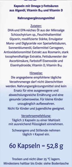 Doppelherz system Omega-3 pflanzlich 60 Kapseln