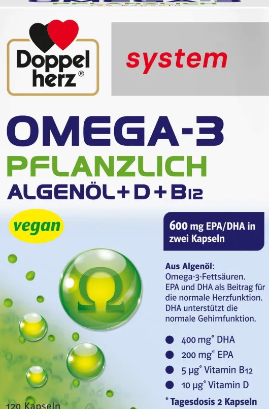 Doppelherz system Omega-3 Pflanzlich 120 Kapseln