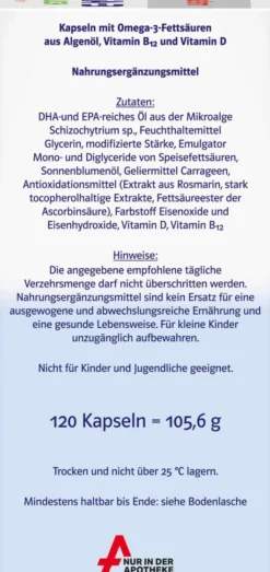 Doppelherz system Omega-3 Pflanzlich 120 Kapseln