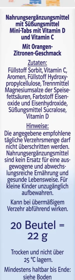 Doppelherz System Vitamin D+c Mini-Tabs Family 20 Stück