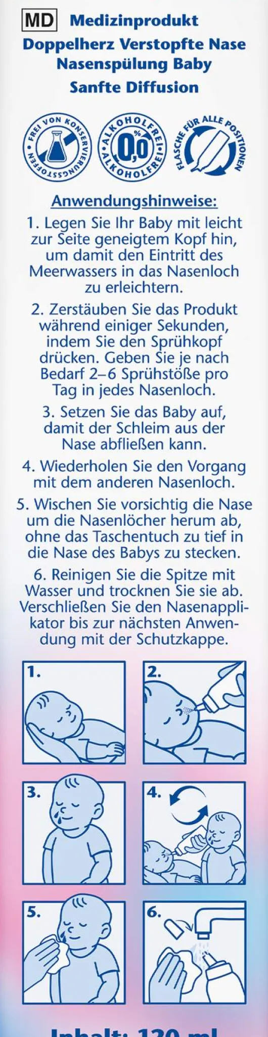 Doppelherz Verstopfte Nase Nasenspülung Baby 120 ml