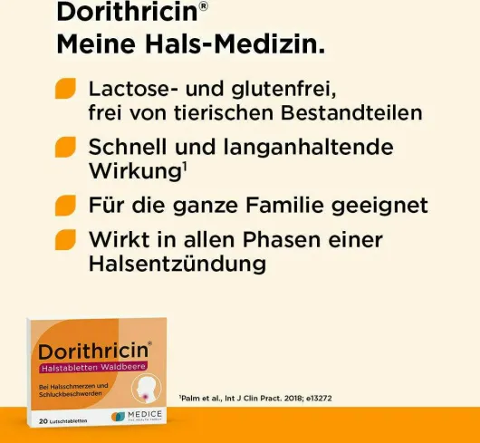 Dorithricin Halstabletten Waldbeere 20 Lutschtabletten