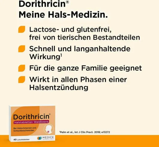 Dorithricin Halstabletten Waldbeere 40 Lutschtabletten