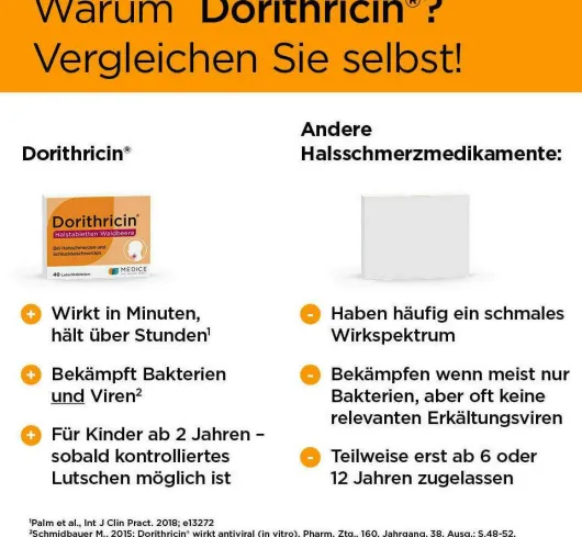 Dorithricin Halstabletten Waldbeere 40 Lutschtabletten