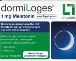 Dormiloges 1 mg Melatonin Plus Tryptophan 30 Filmtabletten