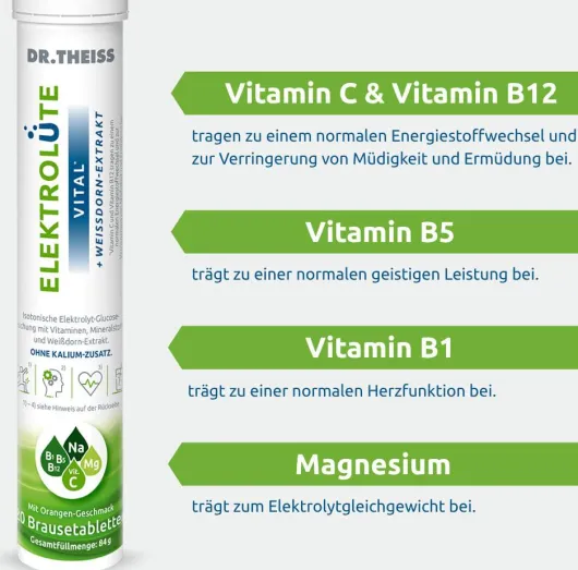 Dr.Theiss Elektrolüte Vital Brausetabletten 20 Stück