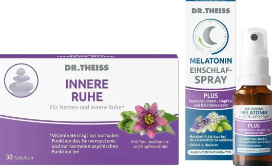 Dr. Theiss Innere Ruhe 30 Tabletten + Melatonin Einschlaf-Spray Plus 20 ml