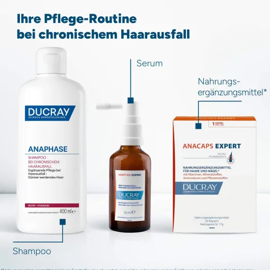 Ducray Anaphase Shampoo bei chronischem Haarausfall 400 ml