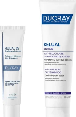 Ducray Kelual DS Creme beruhigende Anti-Schuppen Creme 40 ml + gratis Elution ausgleichs Shampoo 100 ml