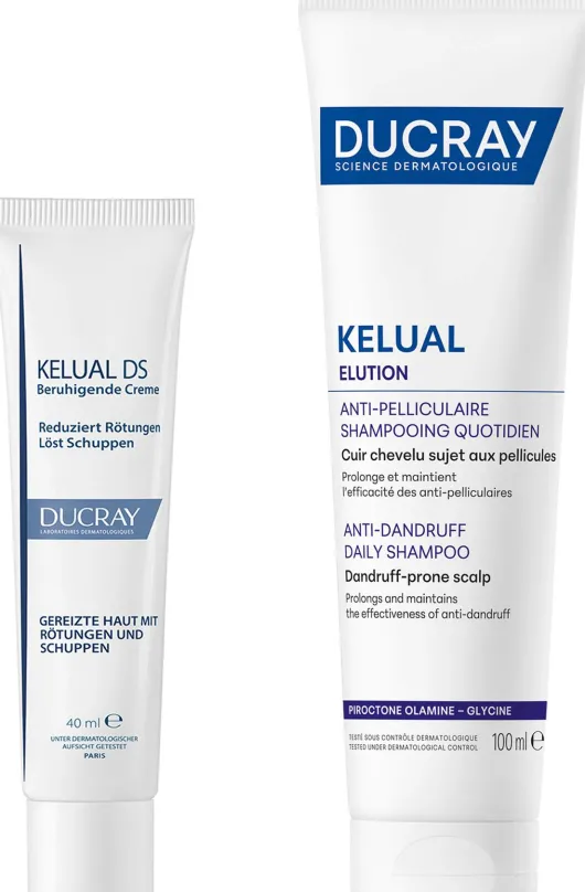 Ducray Kelual DS Creme beruhigende Anti-Schuppen Creme 40 ml + gratis Elution ausgleichs Shampoo 100 ml