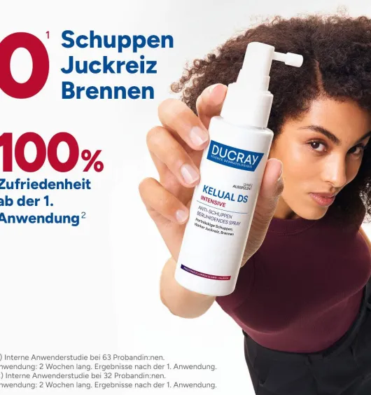 Ducray Kelual DS intensives Anti-Schuppen Intensivpflege-Shampoo 100 ml + Ducray Kelual DS intensives Spray 100 ml