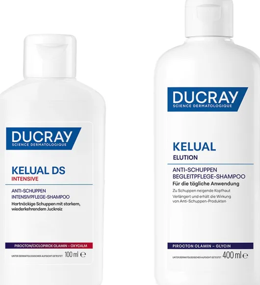 Ducray Kelual DS intensives Anti - Schuppen Shampoo 100 ml + Ducray Kelual Elution Begleitpflege 400 ml Shampoo