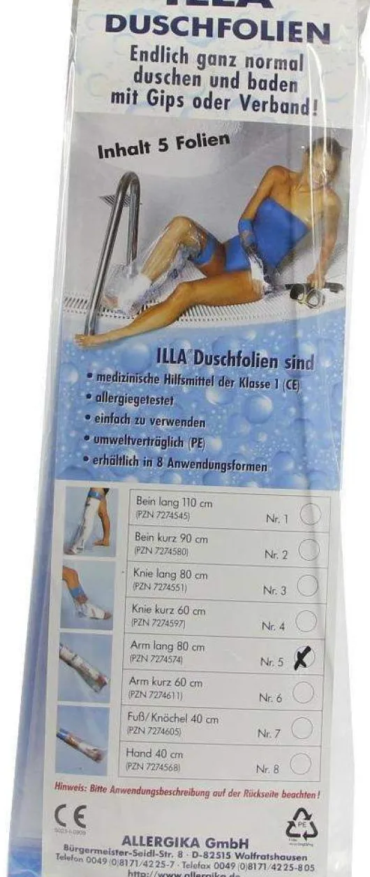 Duschfolien Arm Lang 80 cm 5 Stück