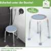 Duschhocker mit drehbarem Sitz, 1 Stück
