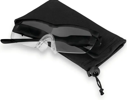 Easymaxx Vergrößerungsbrille mit LED-Licht, schwarz, inkl. Aufbewahrungsbeutel