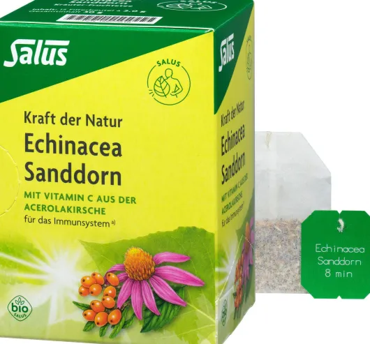 Echinacea Sanddorn Tee Kraft der Natur Salus 15 Filterbeutel