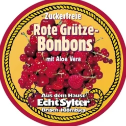 Echt Sylter Rote Grütze Bonbons mit Aloe Vera zuckerfrei 70 g Bonbons