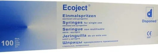 Ecoject 2 ml Spritzen Ohne Kanüle Zweiteilig