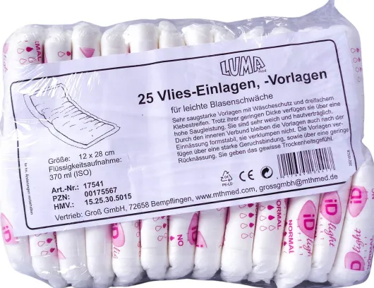 Einlagen Vlies 28x12cm