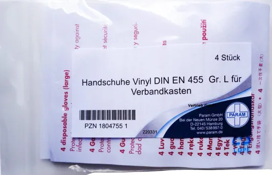 Einmalhandschuhe Din En 455 Vinyl Verbandkasten L