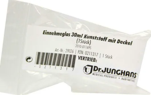 Einnehmeglas Graduiert Kunststoff Mit Deckel