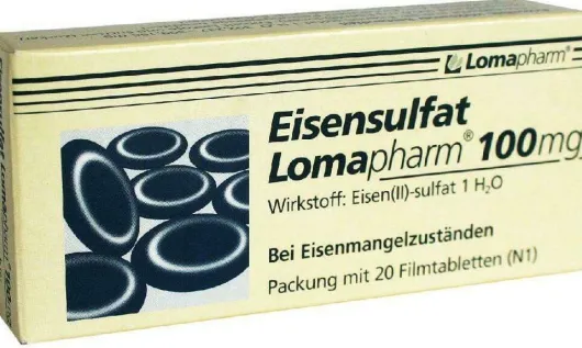 Eisensulfat Lomapharm 100 mg 20 Filmtabletten