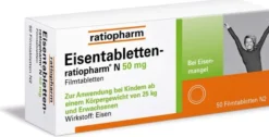 Eisentabletten Ratiopharm N 50 mg 50 Filmtabletten