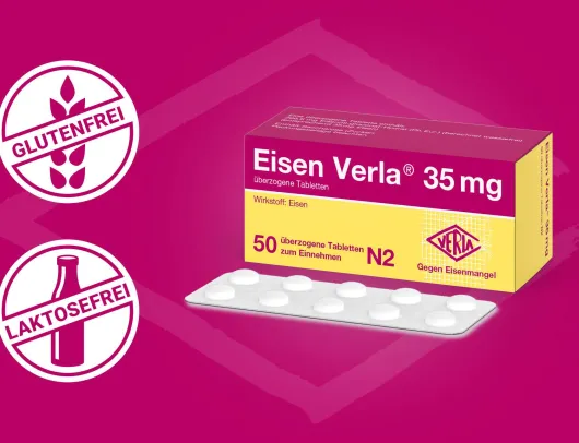 Eisen Verla 35 mg 50 überzogene Tablette
