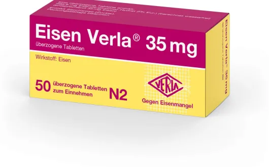 Eisen Verla 35 mg 50 überzogene Tablette