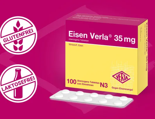 Eisen Verla 35 mg 100 überzogene Tabletten