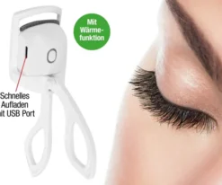Elektrische Wimpernzange mit Wärme und Clipfunktion, 1 Stück