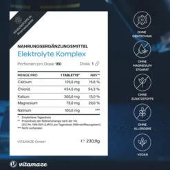 Elektrolyte Komplex Tabletten Mit Magnesium 180 Stück