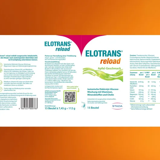 Elotrans reload Apfel 15 Beutel