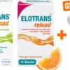 Elotrans reload Apfel 15 Beutel + Elotrans reload 15 Beutel + gratis Elorans reload Shaker 1 Stück