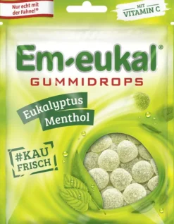 Em Eukal Gummidrops Eukalyptus - Menthol Zuckerhaltig 90 G Bonbons