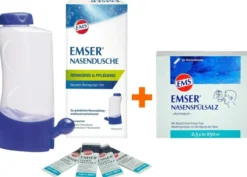 Emser Nasendusche mit 4 Beuteln Nasenspülsalz + Emser Nasenspülsalz physiologisch 20 Beutel Pulver