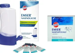 Emser Nasendusche mit 4 Beuteln Nasenspülsalz + Emser Nasenspülsalz physiologisch 20 Beutel Pulver