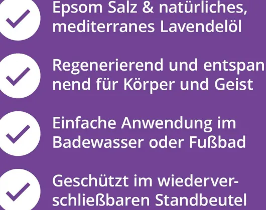 Epsom Salz Relaxbad Mit Lavendel 1 KG