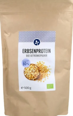 Erbsen Proteinpulver 80% Bio 500 G