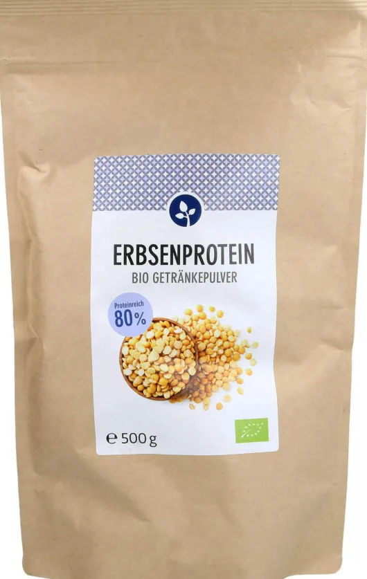 Erbsen Proteinpulver 80% Bio 500 G