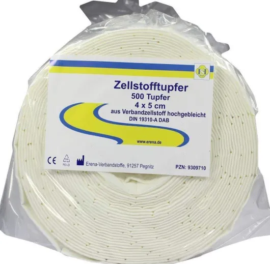 Erena Zellstofftupfer 4 X 5 cm 500 Tupfer
