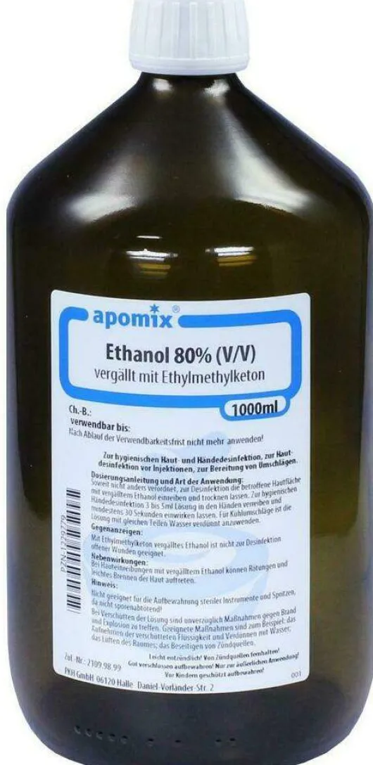Ethanol Mek Denaturatum 80 % 1 L