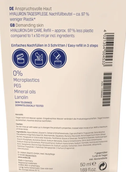 Eubos Anti-Age Hyaluron Repair Filler Day Nachfüllbeutel 50 ml