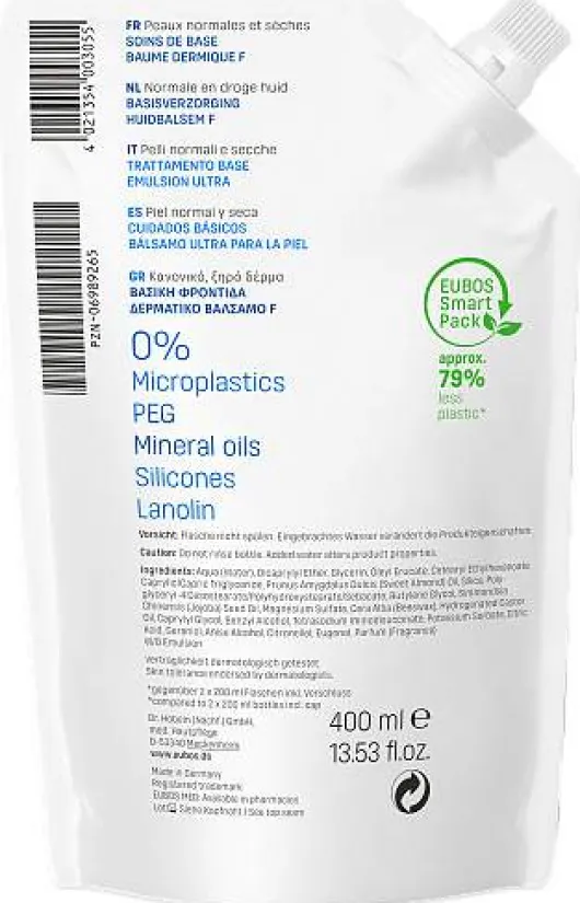Eubos Hautbalsam F Nachfüllbeutel 400 ml Lotion