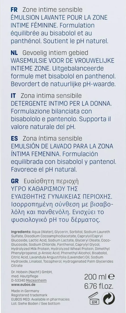 Eubos Intimate Woman Waschemulsion 200 ml