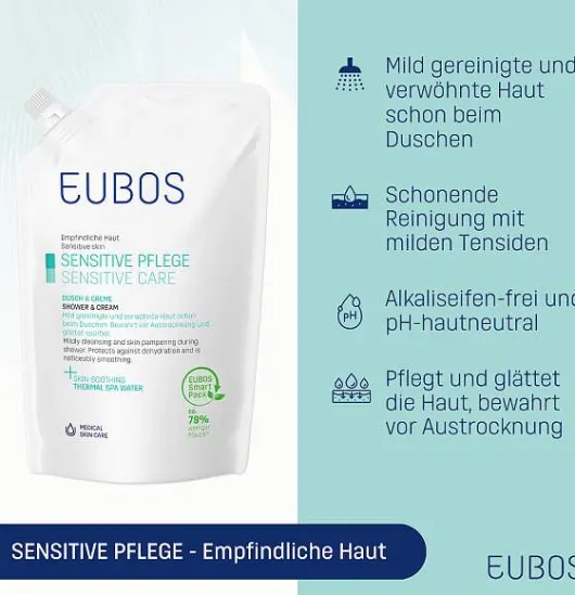 Eubos Sensitive Dusch & Creme 400 ml Nachfüllbeutel