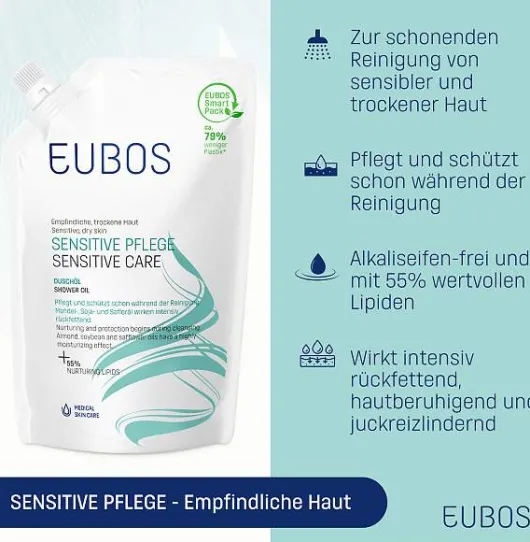 Eubos Sensitive Duschöl F Nachfüllbeutel 400 ml Öl