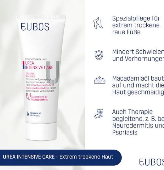 Eubos trockene Haut Urea 10 % Fußcreme 100 ml