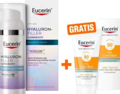 Eucerin Anti-Age Hyaluron-Filler Epigenetic Nachtcreme 50 ml + gratis Eucerin Sun Oil Control Gel-Creme 20 ml