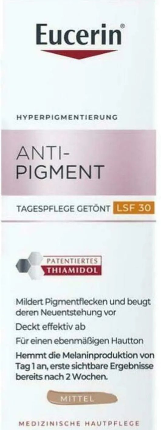 Eucerin Anti-Pigment Tagespflege Getönt mittel 50 ml Creme + gratis Eucerin Anti - Pigment Dual Serum Mini 7 ml